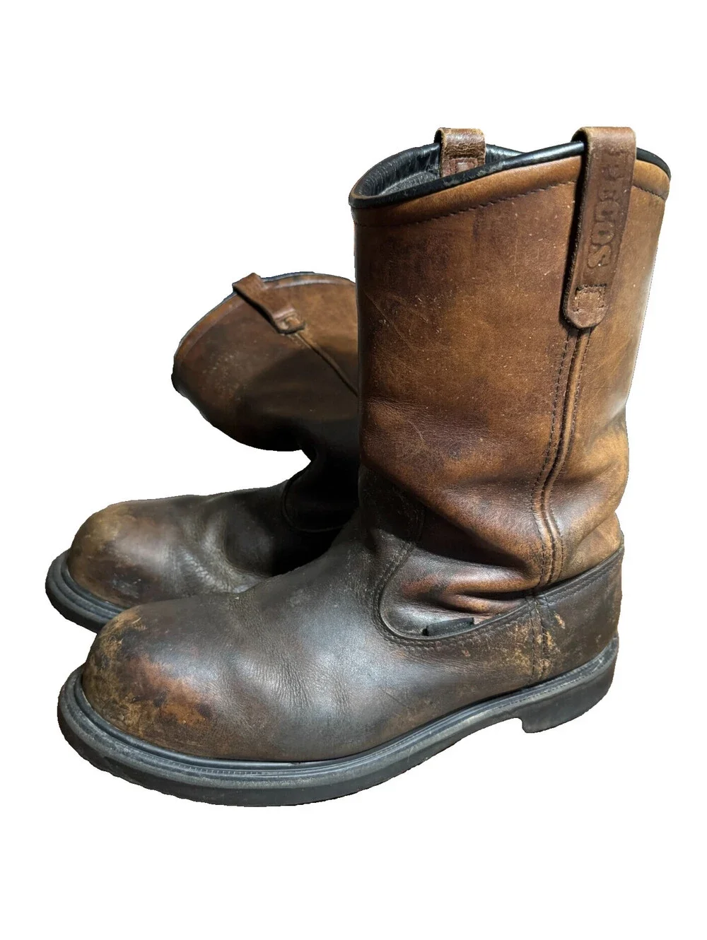 Red Wing Mens Pecos 4445 Steel Toe Boots 12 E2 Vintage USA Made 2008 Distressed